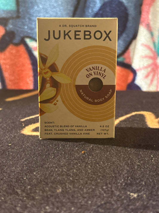 Dr Squatch Juke Box 4.5 oz Bar Soap Vanilla on Vinyl